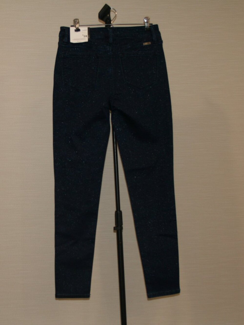 NWT KanCan Blue Glitter Sparkle Super Skinny High-Rise Jeans Size 9/28
